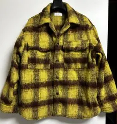 417 EDIFICE シャギー オンブレ チェック CPO イエロー