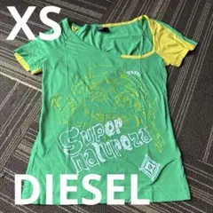 DIESEL グラフィックプリント Tシャツ 半袖 緑/黄