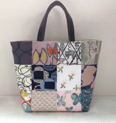 ミナペルホネン　両面パッチワーク　トートバッグ