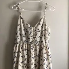 フラワープリント キャミワンピース ロング丈