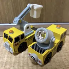 【レア】木製トーマス ソドーパワー セットスポットライトローリーチェリーピッカー