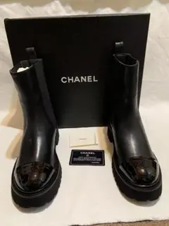 CHANEL サイドゴアブーツ ブラック