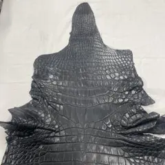 クロコダイルレザー シャムワニ マット鞣 ネイビー 42cm✖️167cm 