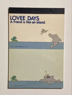 昭和レトロ　※ サンリオ　ラビーデイズ　メモ帳