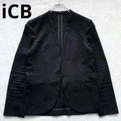 ICB 未使用 24SS 洗える 大きいサイズ ストレッチ ノーカラー
