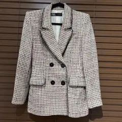 ZARA ツイード ダブルブレスト ジャケットSサイズ26