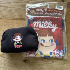 不二家　ペコちゃん　巾着　ポーチのサムネイル