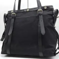 美品 パトリックステファン トートバッグ 2way 肩掛け キャンバス×レザー