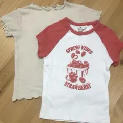 H&M ストロベリープリント urban cherry Tシャツ 2枚セットのサムネイル