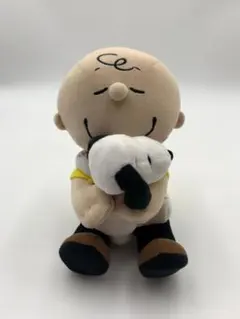 スヌーピー　ぬいぐるみ　チャーリー・ブラウン　ハグ　中古品