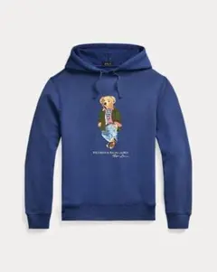 ポロラルフローレン パーカー メンズ ポロベア　フーディ　ブルー　新品