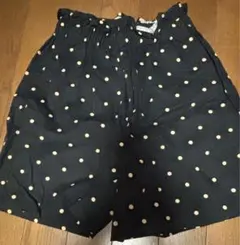 GU ドット柄 ハーフパンツ ブラック 150
