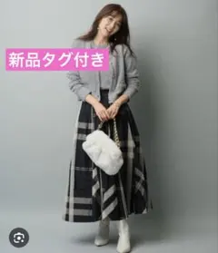 【新品タグ付】JUSGLITTY チェックタックギャザースカート