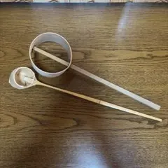 御柄杓 茶器師 正悦作 差通し 風炉用 2点 箱入り 飾柄杓 未使用 茶道具