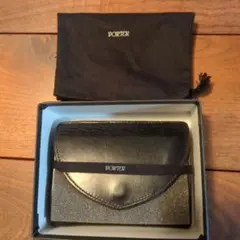 PORTER ポーター カジノ 二つ折り財布 ブライドルレザー 黒 ブラック