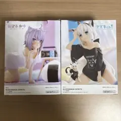 ホロライブ フィギュア 猫又おかゆ 白上フブキ 2種セット　ばら売り可のサムネイル