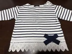 BeBe 100 ストライプ柄 長袖カットソー