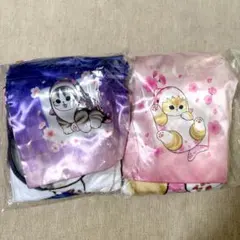 【セット売り】mofusand 巾着入りブランケット～桜満開～ 全2種