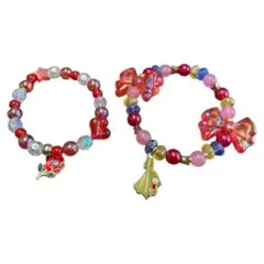 カラフルビーズリボンブレスレットセット