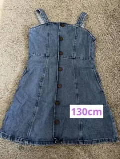 キッズデニムブルー ジャンバースカート