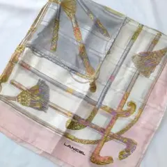 LANCEL PARIS 大判 シルク スカーフ 総柄 90×86 - メルカリ