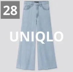 UNIQLOユニクロ　レディース　ハイライズスーパーワイドジーンズ28インチ