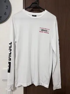 DIESEL ホワイト 長袖カットソー　ディーゼル　ロンT