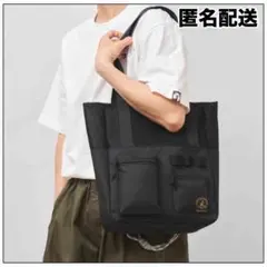 【匿名配送】CAPTAIN STAG メッシュポケット付きトートバッグのサムネイル