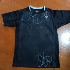 ヨネックスゲームシャツ 幾何学模様 半袖Tシャツ 黒