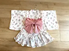 futafuta いちご柄 浴衣ドレス