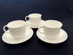 ウェッジウッド ティーカップ＆ソーサー３セットNantucket Basket