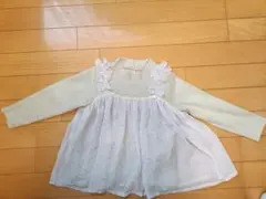 長袖カットソー フリル付き 星柄