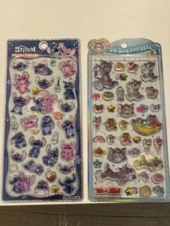 [正規品]スティッチ&トムとジェリー シール2枚セット