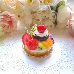 ☆プリンアラモードタルト☆フェイクスイーツ 食品サンプル