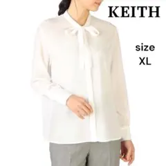 KEITH キース　ブラウス　ボウタイブラウス　大きいサイズ　XLのサムネイル