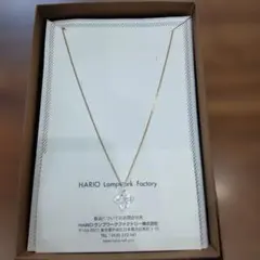 HARIO Lampwork Factory ネックレス ゴールド　ライラック