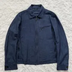 LANVIN COLLECTION ブルゾン 48 シルクリネン ネイビー