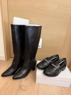 新品未使用 COMME CA ISM ロングブーツ、ローファー24.5cm