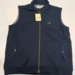 CROCODILE ジップアップベスト ネイビー M