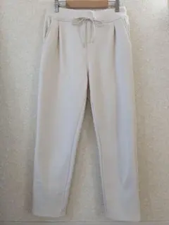 SHOO-LA-RUE 裏起毛テーパードパンツ SS オフホワイト