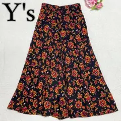 【美品】ヨウジヤマモト ワイズ 花柄 ロングスカート 花柄 Mサイズ相当のサムネイル
