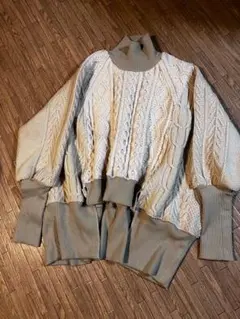 77circa　フィシャーマン　ニット　リメイク 変形セーター Used