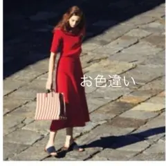 ミラオーウェン　ニット　セットアップ　グレー