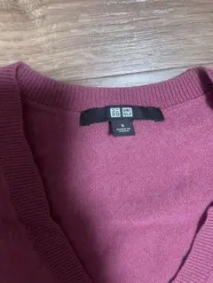 UNIQLO カシミヤ100% Vネックセーター S ピンク