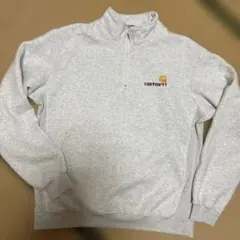 美品　carhartt グレー ハーフジップ トレーナー