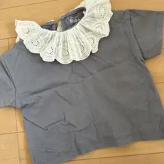 【size90】フリル襟付きTシャツ