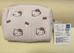 新品☆イブル　ハローキティ 刺繍ポーチ ピンク