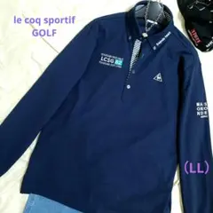 【極美品】le coq sportif GOLF 刺繍ロゴ 長袖ポロシャツ LL