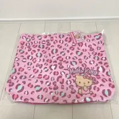 ハローキティ 底マチボアトートバッグ レオパード ヒョウ柄 ピンク 日焼けキティ