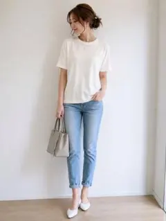 Theory セオリー 半袖 カットソー ホワイト S レーヨンブレンド 春夏のサムネイル